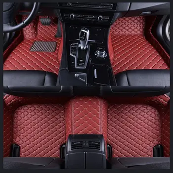 

5 Seat Flash mat leather car floor mats For BMW X5 F15 2014 2015 2016-2018 auto foot Pads automobile carpet cover Waterproof