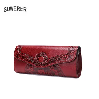 

2019 New Genuine Leather women bags Fashion embossed Flowers handbags women bags designer women leather shoulder bag clutch bag