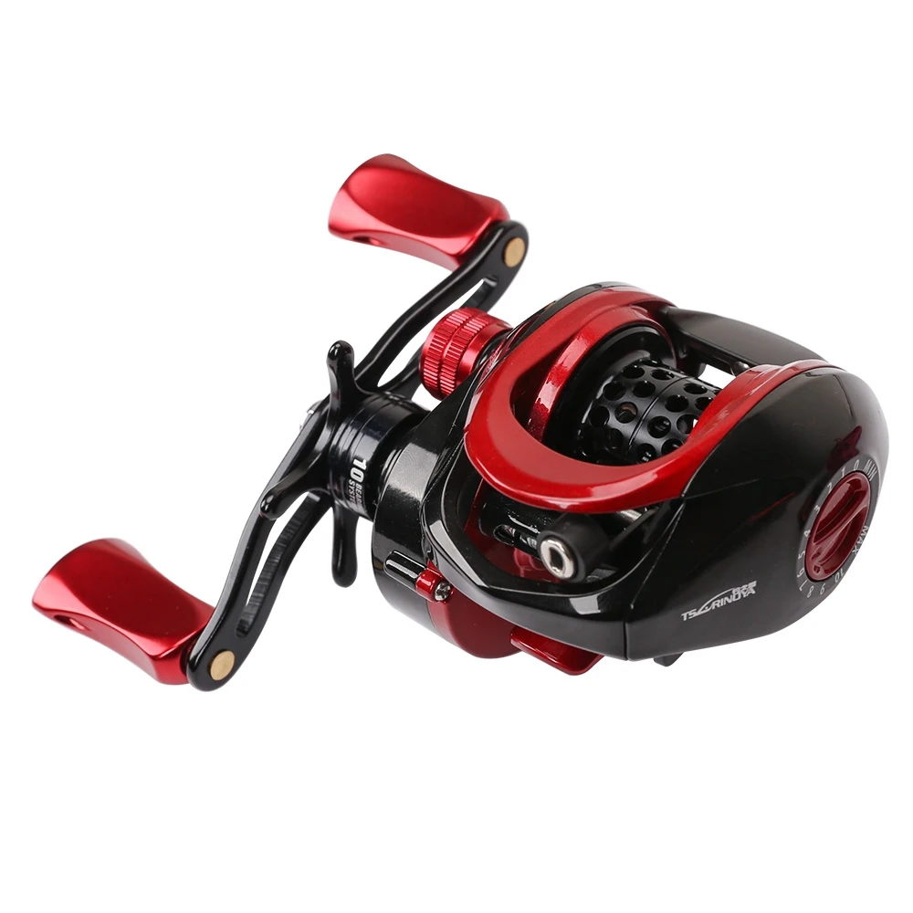 

Spinning Fishing Reel Baitcasting 9 + 1BB 6.6:1 4kg Max Drag Power Left Right Hand Metal Deep Spool Optional Water Drop Wheel