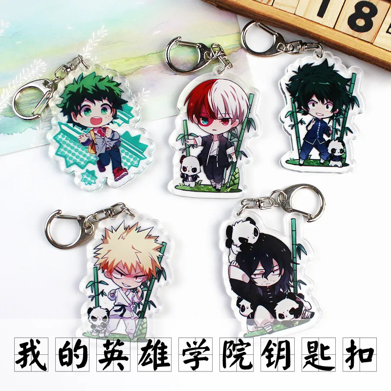 

Anime My Hero Academia Key Chain Izuku Midoriya Katsuki Metal Boku No Hero Academia Pendants Keychain Keyrings Jewelry Gift