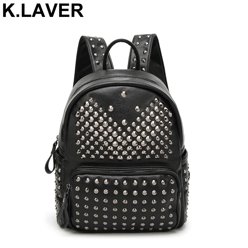 K.LAVER New Leather Backpacks Women Fashion Bag Rucksacks School Back pack For Girls Mochila Brand Shoulder Bags Bookbag Satchel bookbags-for-girls