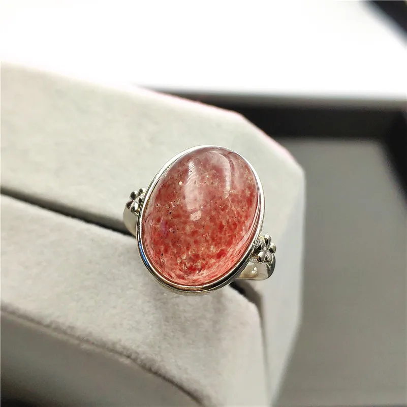 Natural Ice Red Strawberry Quartz Ring (3)
