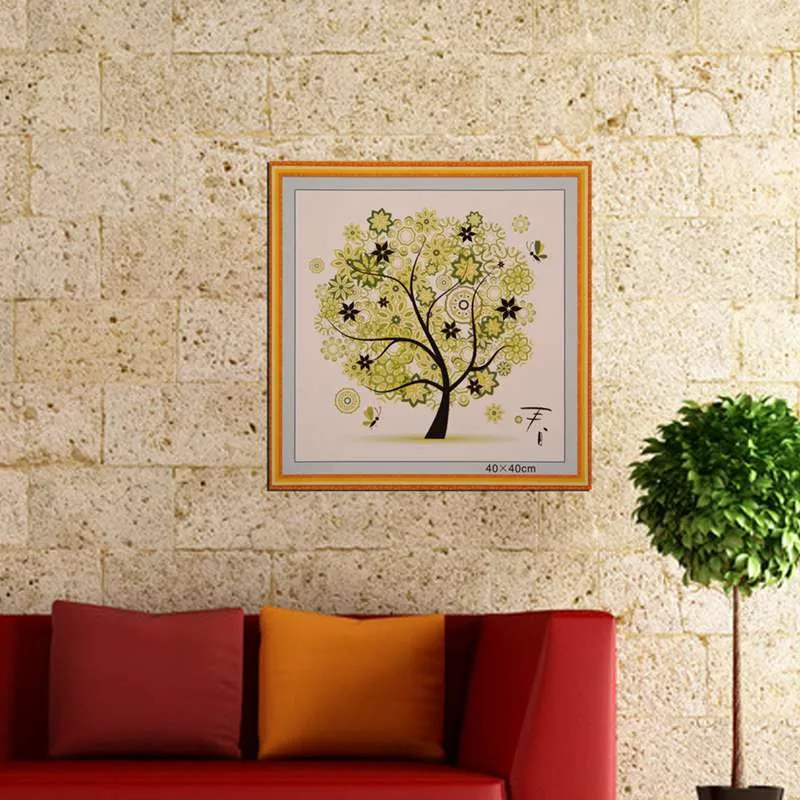 Счетный вышитые крестом картины четыре сезона дерево Вышивка крестом узоры вышивка рукоделие картина украшение дома