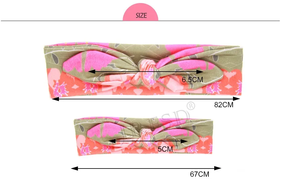 JRFSD 2 шт./компл. для мамы, детей с эластичной резинкой на уши ленты для волос галстук-бабочка, повязка для волос с бантом и повязка на голову из хлопка женские аксессуары для волос для Для женщин H1