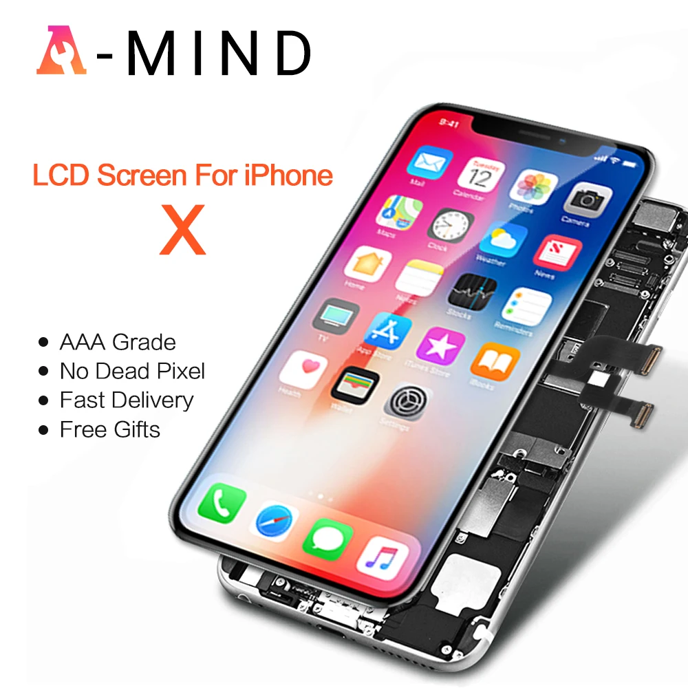 

3PCS/LOT AAA+++ AMOLED For iPhone X LCD TFT Technology Assembly No Dead Pixel OLED Screen Replacement Display