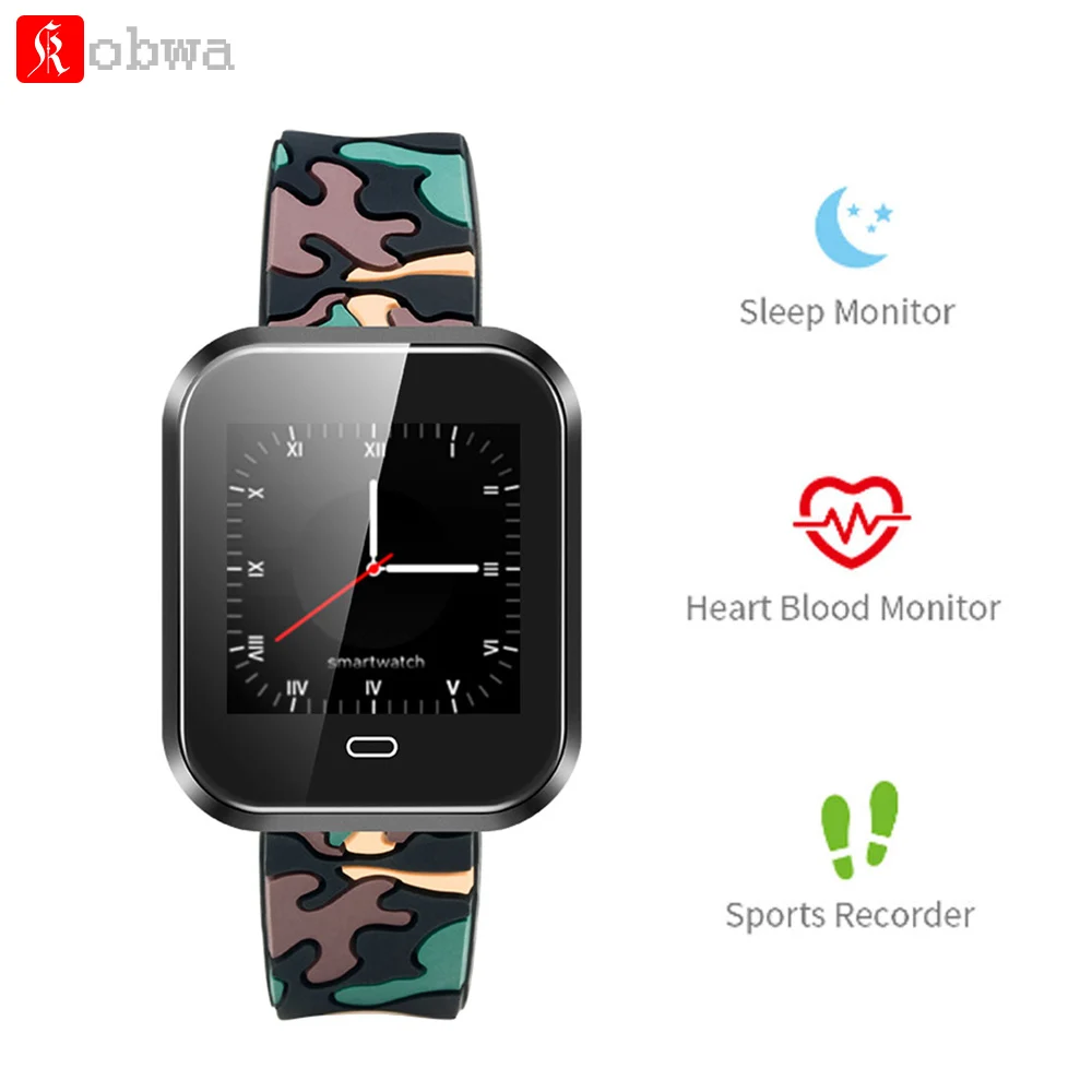 CD16 Smart Bracelet Heart Rate Sleep monitor smart watch support push information men IP67 waterproof Sport camo smartband | Электроника
