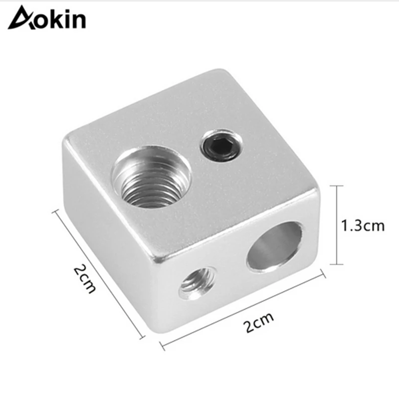 

Aokin 3D Printer Heater Block Fixings Silicone Insulation Sock non-Official Heated Block For Mk10 E3D V6 PT100 Hotend