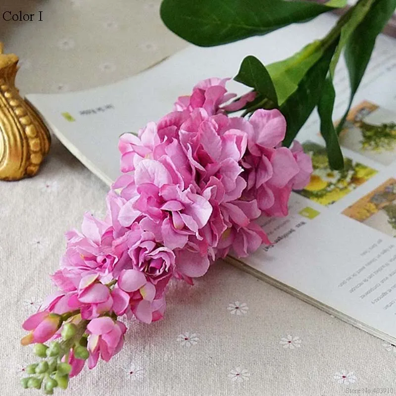Гиацинт фиолетовый цветок поддельные шелковые искусственные цветы для свадьбы, дня рождения, вечеринки, свадебные цветочные украшения для дома, декоративные цветы