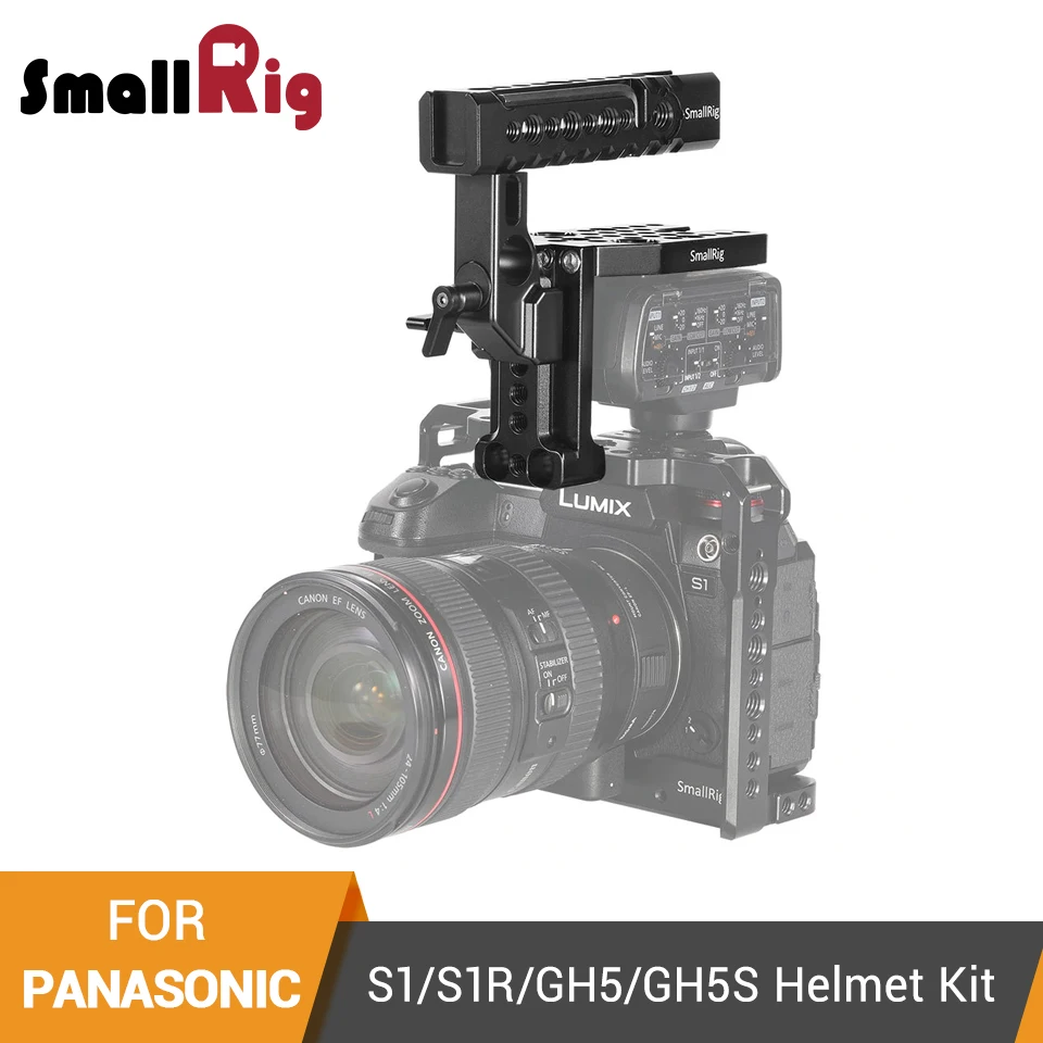 SmallRig DMW-XLR1 Шлем Комплект для цифрового фотоаппарата Panasonic S1/S1R и GH5/GH5S Камера клетка с ручкой сверху комплект с ручным управлением с холодным башмаком для/Железнодорожный вокзал-2367