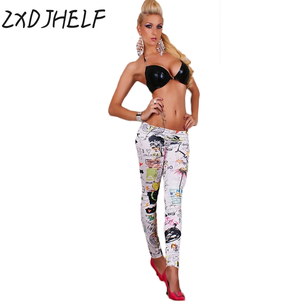 

ZXDJHELF Harajuku Seamless Print Leggins Push Up Fitness Sexy Cartoon 3D Graffiti Women Casual Funny Sporting Leggings C029