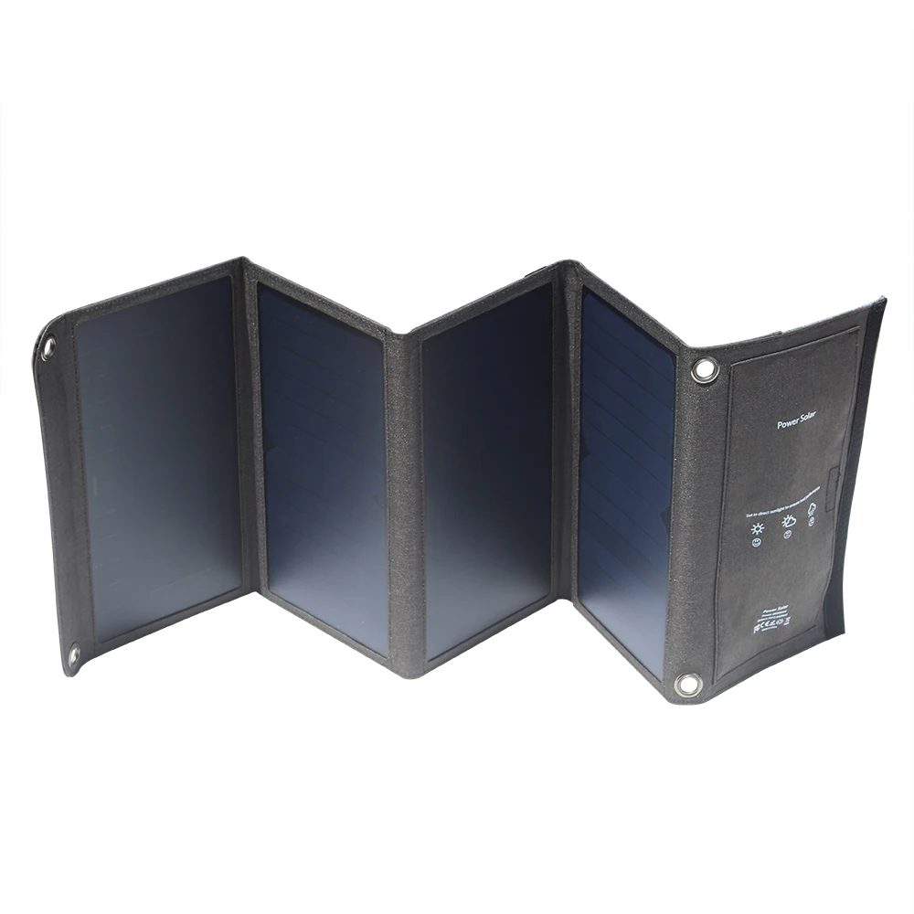 Двойной Порты usb 28W Панели солнечные Зарядное устройство Портативный Выход 5 V/3A солнечных батарей Водонепроницаемый Мощность банка для Xiaomi huawei iPhone