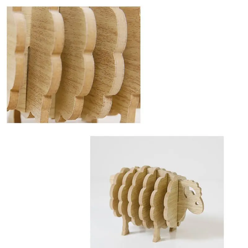 Овцы формы не-тепла подставки DIY подстилки подставка для кофейной чашки ручной работы деревянная форма животного d Противоскользящий Настольный коврик