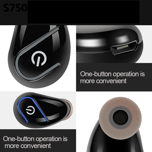 S750 S650 Wireless Bluetooth Earphone Mini Mono Earbuds Single Hidden Business Earpiece Invisible Ear Phones for IPhone Xiaomi