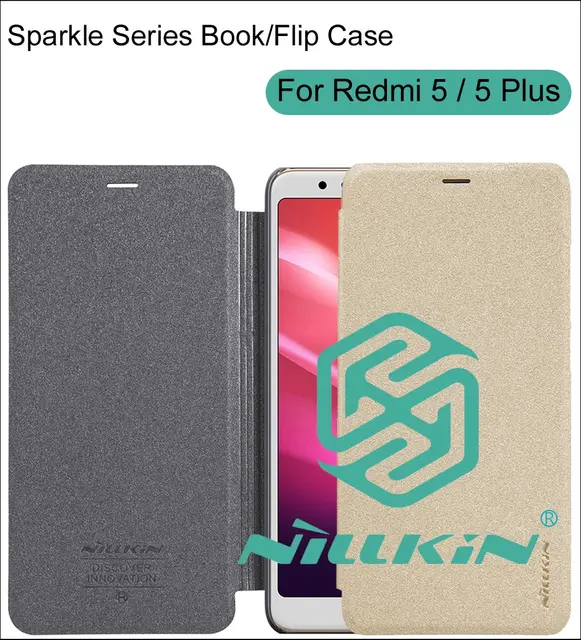Best Offers Nillkin Sparkle PU Leather Case Cover For Xiaomi Redmi 5 Plus 5.7 5.99 inch