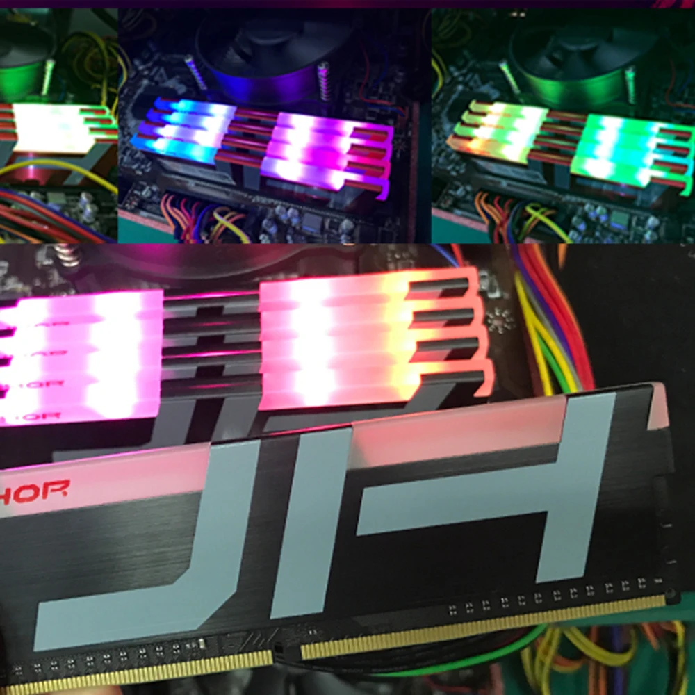 1 шт. RGB памяти светящийся радиатор DDR4 8G 3000 МГц PC4-24000 288 Pin оперативная память