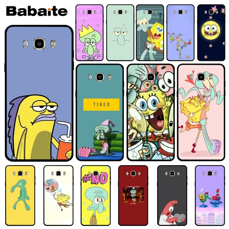 

Aesthetic popular SpongeBob SquarePantsart Protector Phone Case For Samsung J6 puls J7 J730 J8 J2 PRIME J2 Pro 2018 J4 puls