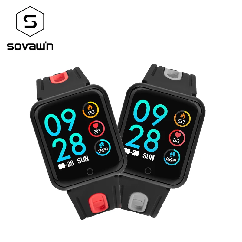 

Sovawin Sport Smart Watch Heart Rate Waterproof Silica Gel Smart Watch Calorie Message Reminder for Android for Iphone