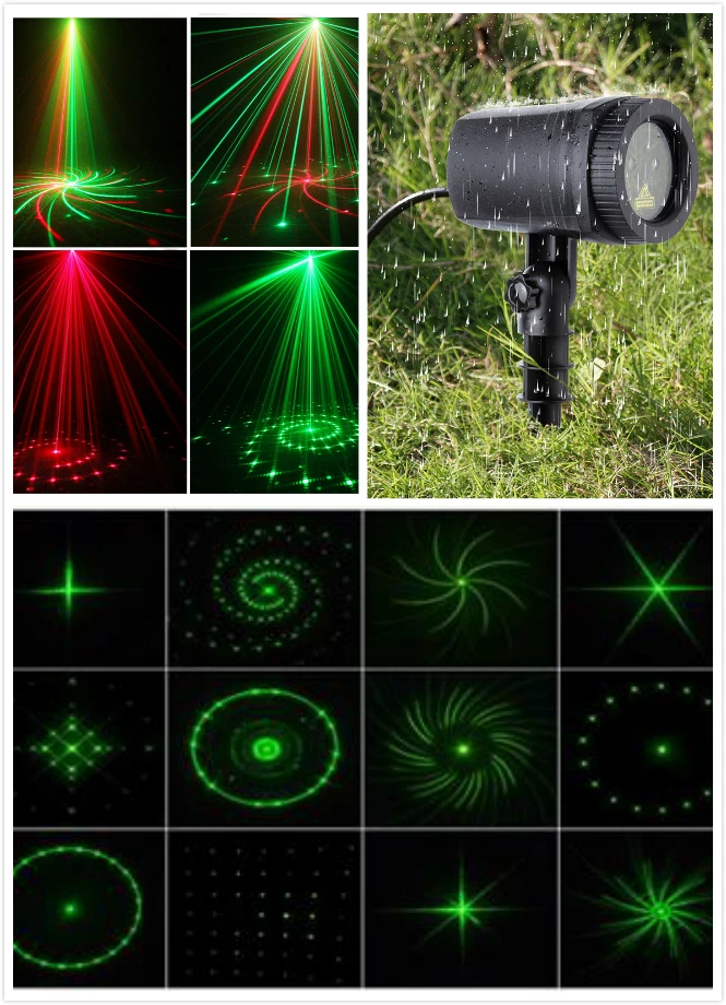 

Aimbinet Outdoor Lawn Light Laser Garden Decoration Waterproof 12 Patterns projector effect outdoor christmas laser lights