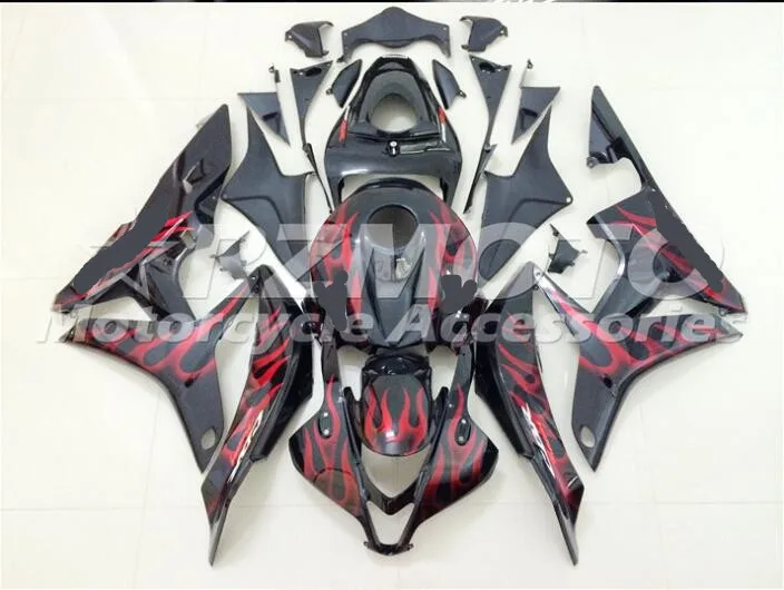 

ACE KITS New ABS Injection Fairings Kit Fit For HONDA CBR600F5 2007 2008 CBR600F5 07 08 Red Black F81