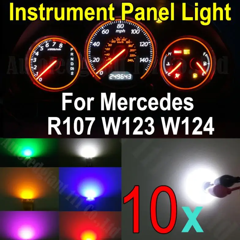 10pieces Wedge Base Led Illumination Instrument Panel Light For