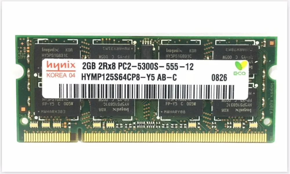 Hynix чипсет NB 1 ГБ 2G B 4 Гб PC3 DDR2 667 МГц 800 5300s 6400s лэптоп ноутбук память Оперативная память SO-DIMM 1g 2G 4g 667 800 МГц