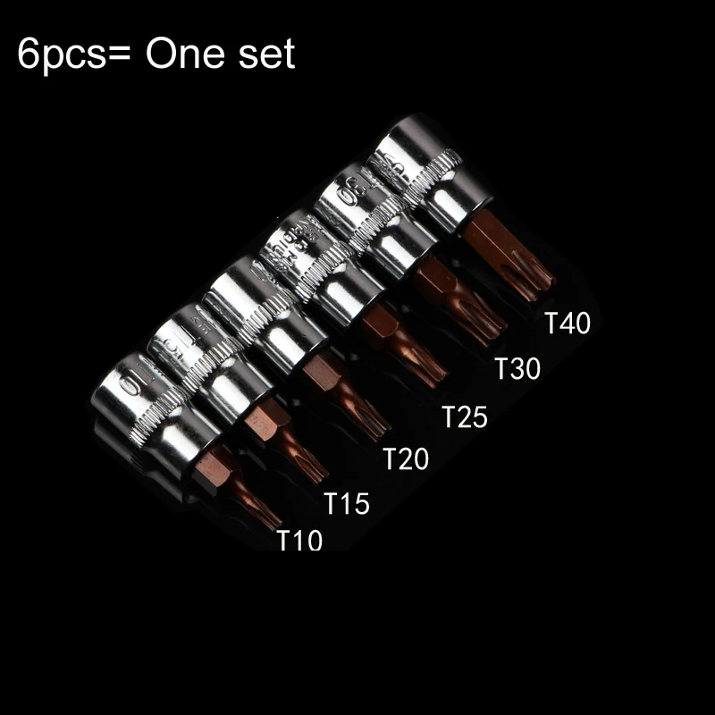Набор бит отверток Torx 6 шт./компл. 1/4 &quot торцевая головка отвертка набор ручных