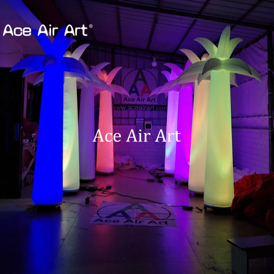 

Cheapest inflatable palm tree,palm forest for yard decoration with colorful led light by Ace Air Art made in China