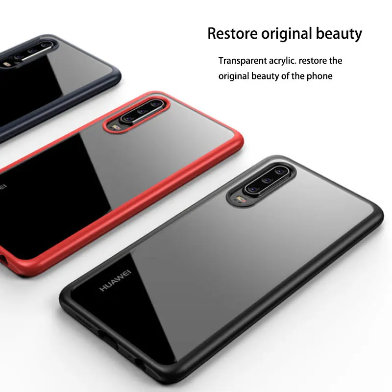 

phone case for huawei p30 hd transparent anti-knock back cover for huawei p30 lite thin scratch-proof case for huawei p30 pro