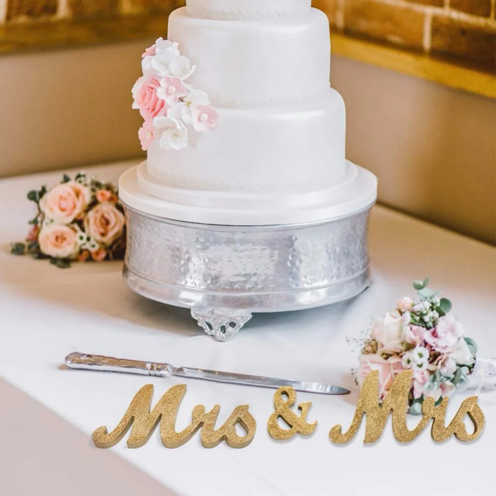  Wedding Party Mr & Mr / Mrs & Mrs Wooden Letters Sign Wedding Party Table Decorations Lover Gifts P