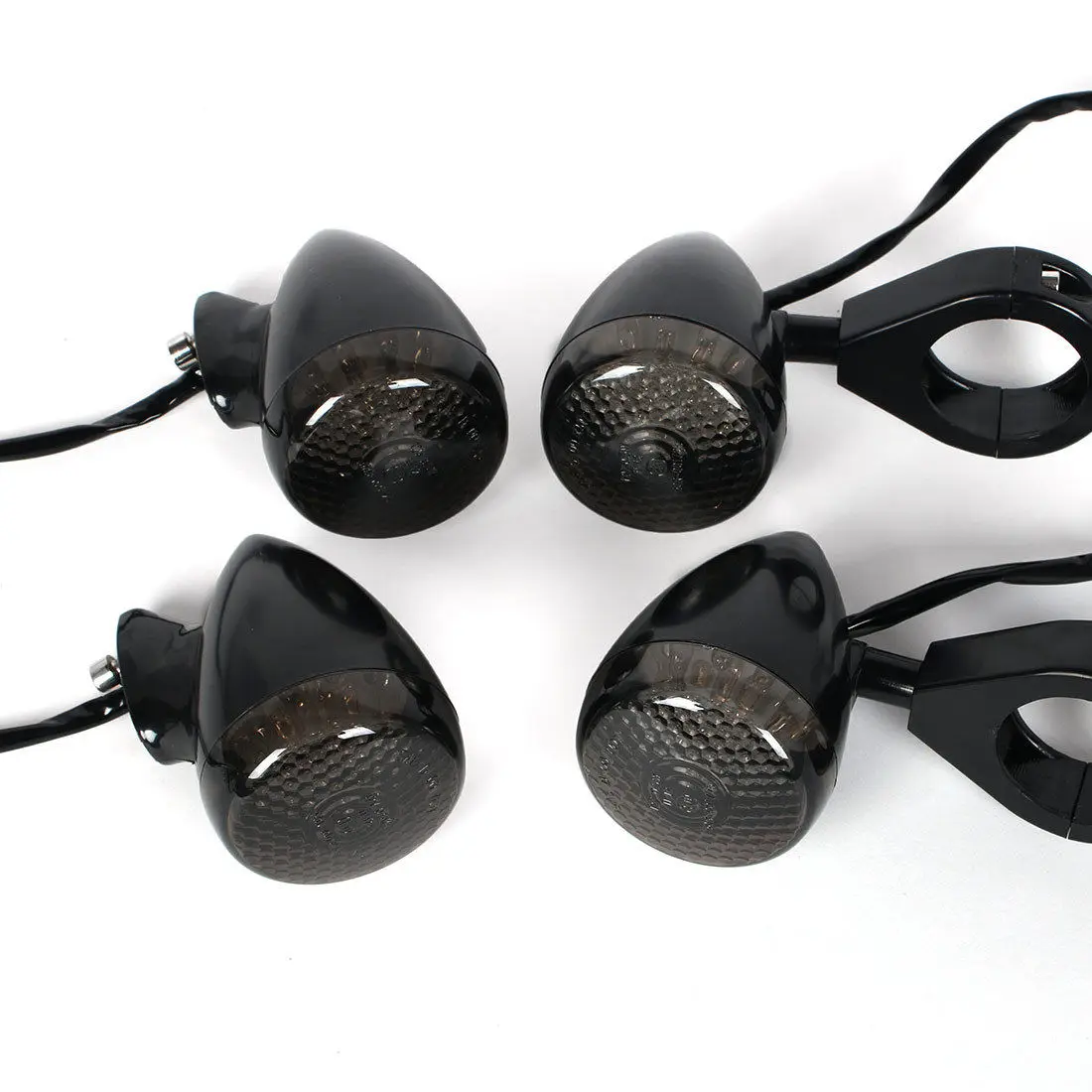 4pcs/set  Bullet Motorcycle LED Turn Signal Light Indicator Blinker Lamp Amber