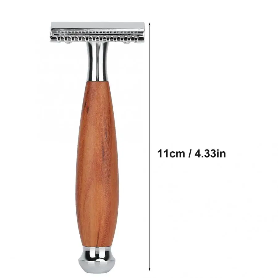 Помазок для бритья Для мужчин Классические двойным лезвием Безопасная бритва руководство деревянной коробке ручная бритва бритвенный станок