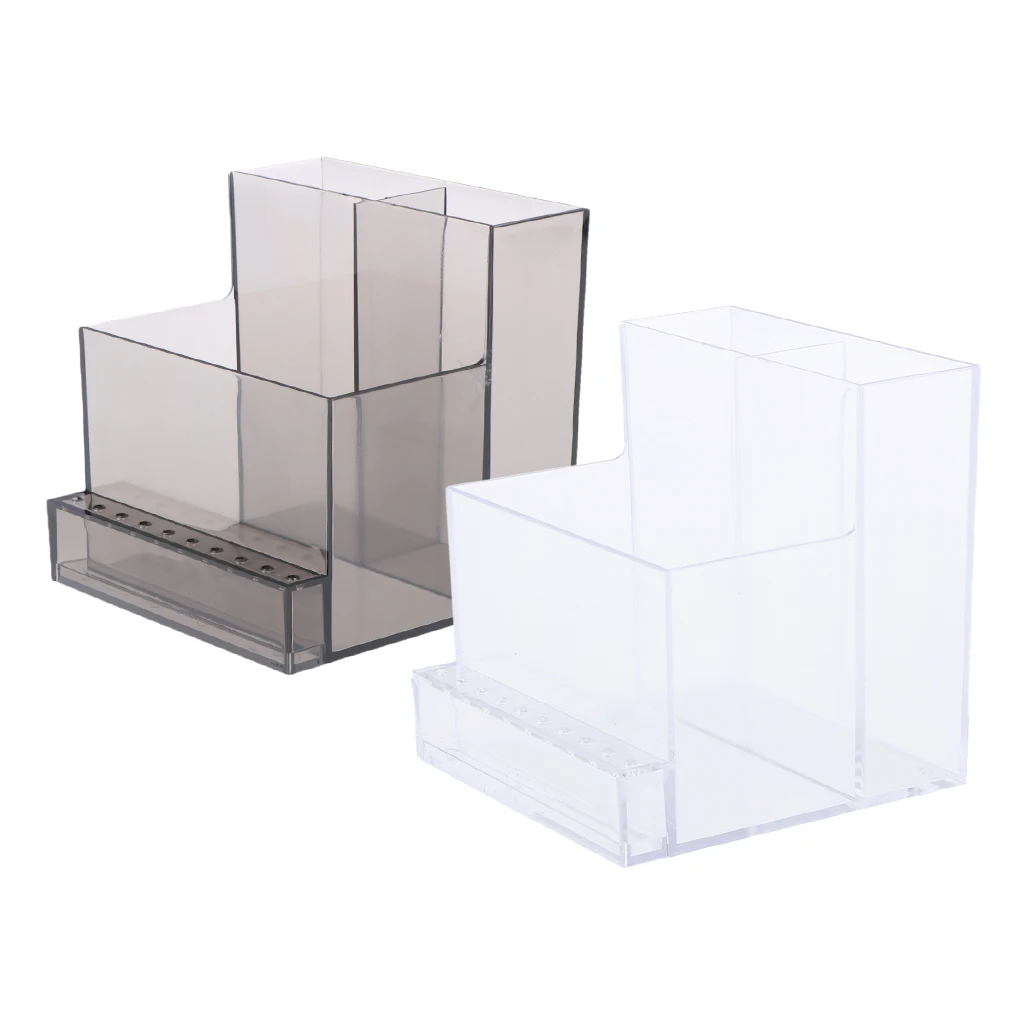 

13 Holes Nail Drill Bits Holder Stand Organizer Nail Drill Machine Box 2-Pack