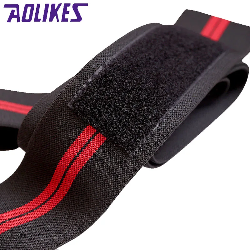 AOLIKES 2Pcs 2M*8CM Fitness Pressurized Straps Gym Weight Lifting Squat Training Elastic Bandages Leg Knee Compression Wraps