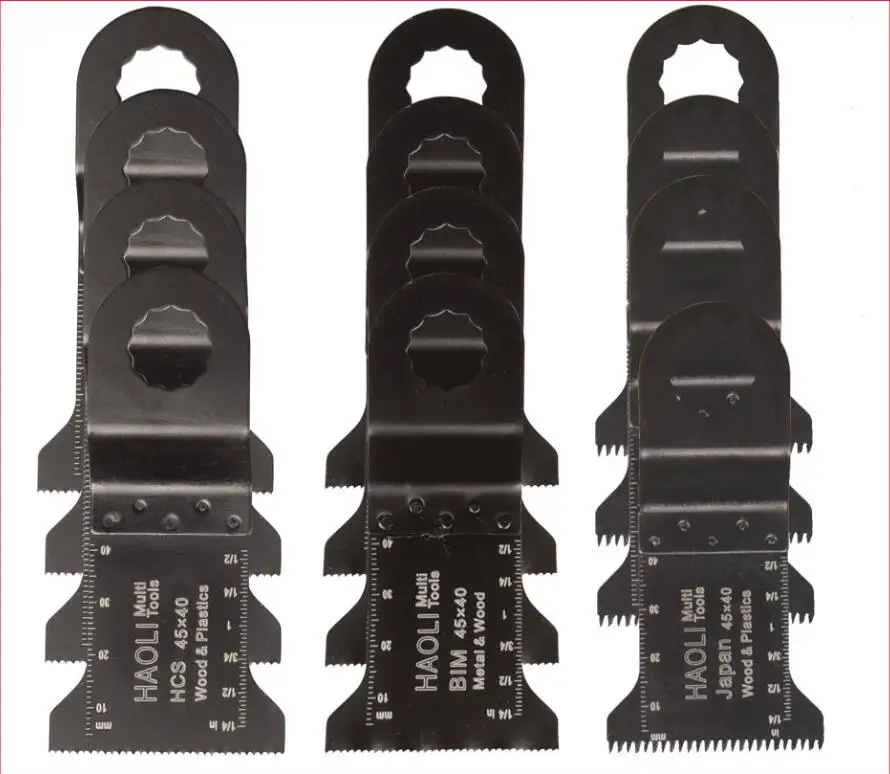 Goedkoop 12 stks 45mm oscillerende multitool zaagblad Accessoires voor power tool als AEG Ridgid Worx Sonicrafter, hout metalen snijden, DIY