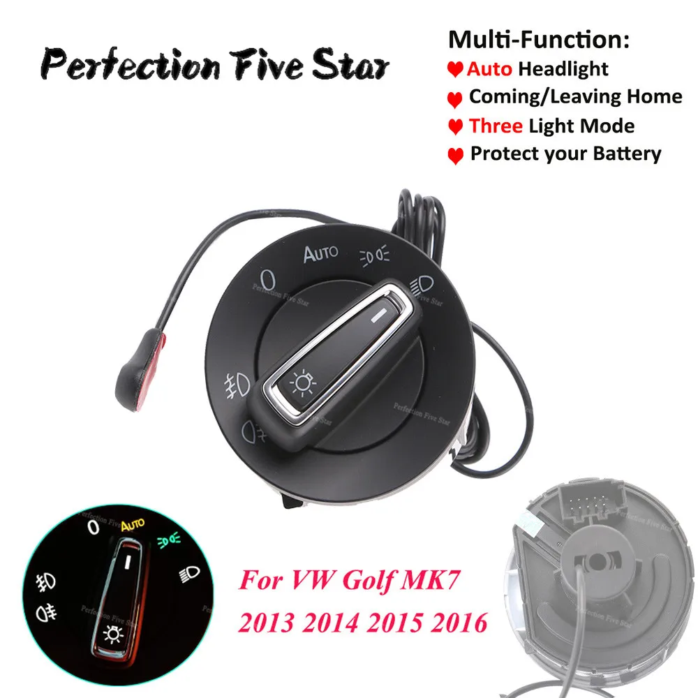 Для VW Glof MK7 2013 2014 2015 2016 модифицированный Авто ручка переключатель фар встроенный