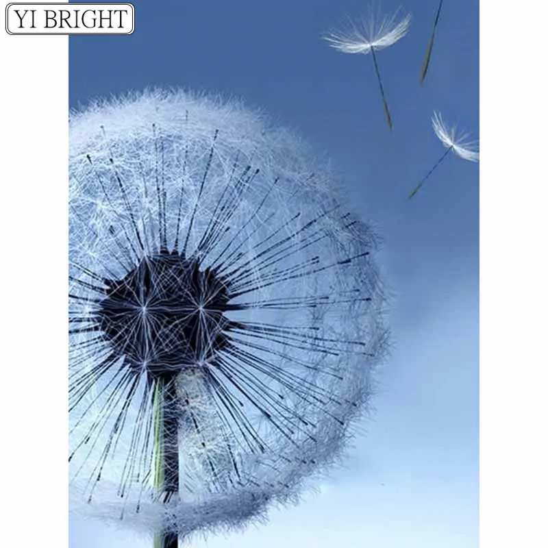 

5D DIY Full Square Diamond Painting Cross Stitch Dandelion flower 3D Diamond Embroidery Rhinestone Mosaic Home Decoration