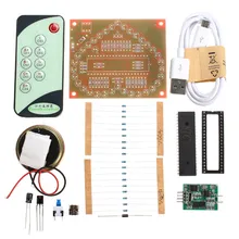 Best Promotion 1 Set DC 5V DIY Colorful MP3 Music Heart-shaped RGB LED Flash Kit