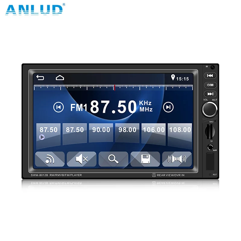 

ANLUD Car Monitor 7" LCD Touch Screen 2DIN MP5 Player Autoradio In-Dash FM Radio USB AUX/TF with Remote for Rear View Camera