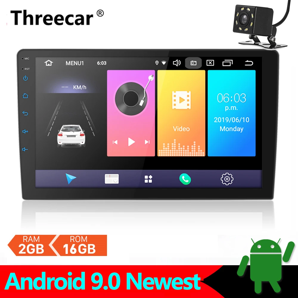 2 din автомобиль Android 9,0 ram 2G rom 16G gps навигация Bluetooth для Nissan VW Toyota WiFi multi-медиа 9 10 дюймов автомагнитолы плеер