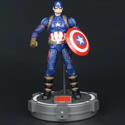 Мстители 3 Капитан Америка игрушка подвижное соединение светодиодный база фигурку игрушки в виде супер героя битва Версия модели
