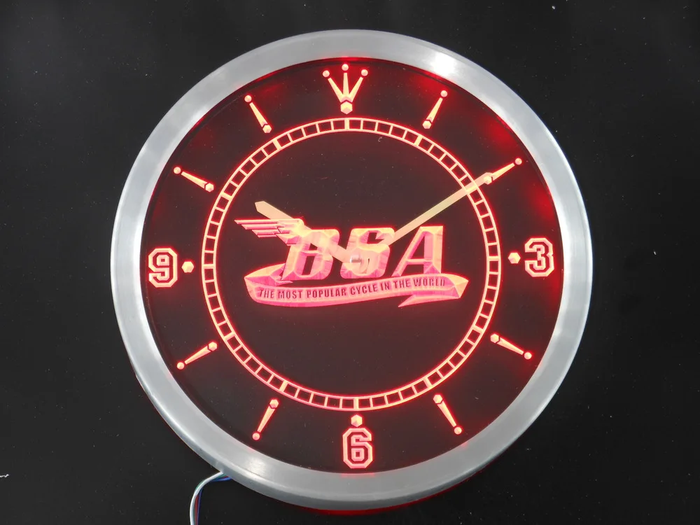 

Nc0180 BSA мотоциклетные неоновые фотообои, настенные часы
