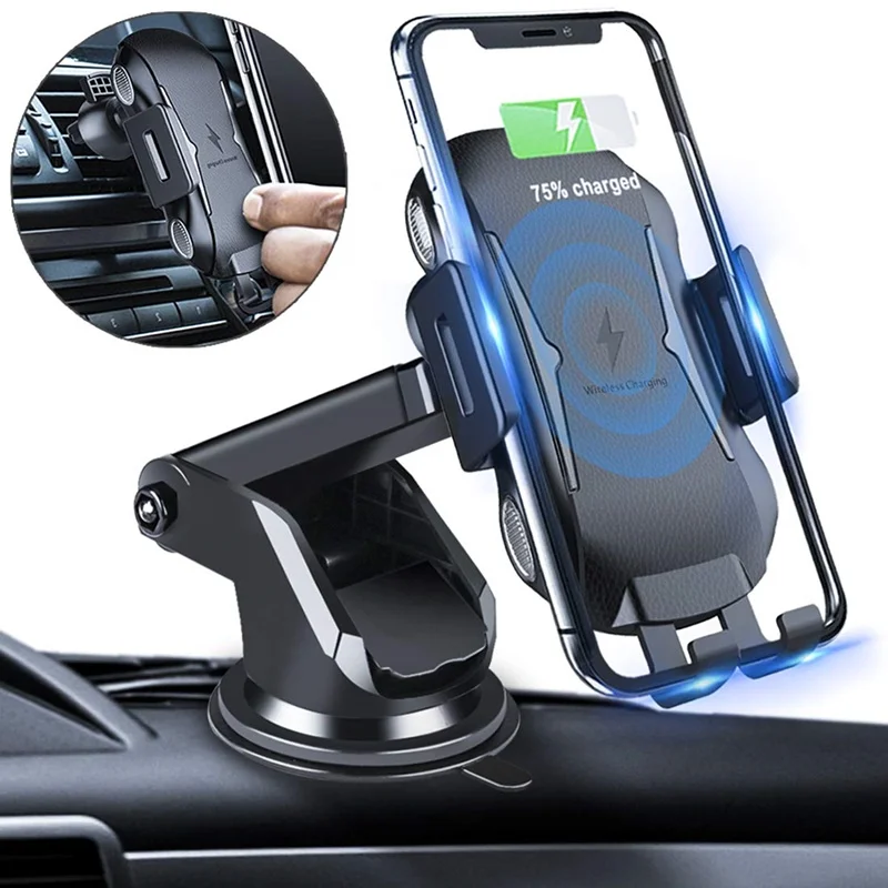 

Tongdaytech 10W Car Qi Wireless Charger For Iphone X 8 7 Quick Charge Automatic Car Fast Wireless Charger For Samsung Cargador