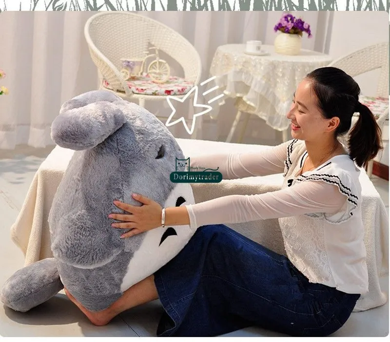 Dorimytrader 110cm Big Anime Soft Plush Totoro Toy 43'' Giant Stuffed Cartoon Totoro Doll Kids Pillow Kids and Adults Present DY61466(17)