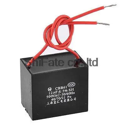 CBB61 12 мкФ AC 500V 50/60Hz металлизированный двигатель конденсатор для потолочного
