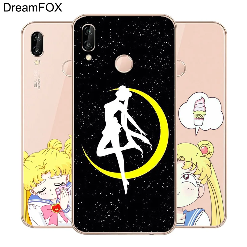 DREAMFOX M351 Сейлор Мун Мягкий ТПУ силиконовый чехол для huawei Honor 6A 6C 7X9 10 P20 P30 Lite Pro P Smart