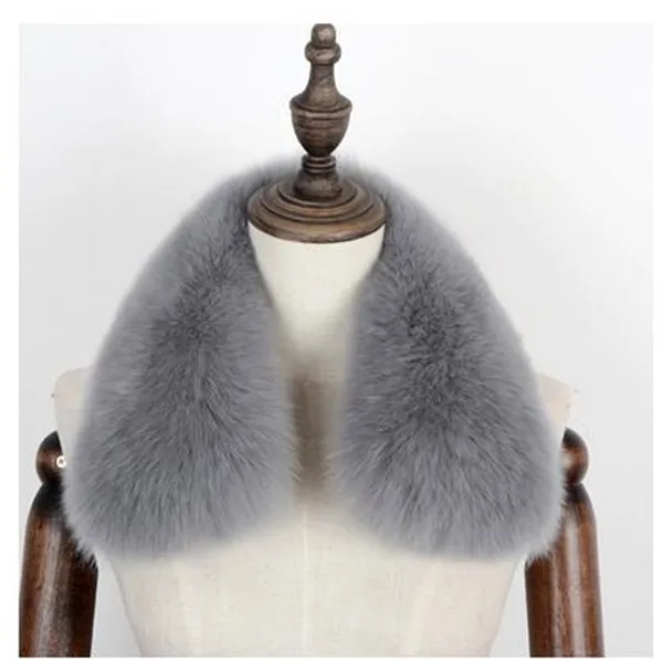 Natural Women Lady Real Fox Fur Collars Scarves Furry Fur Wrap Fur Genuine Whole Skin Blue Fox Fur Collars Multi-piece se - Color: Q