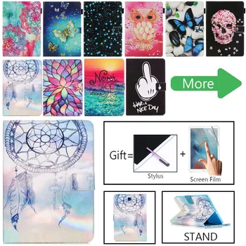 

Protective Shell Cover Case for Samsung Galaxy Tab S2 8.0 SM T710 T715 T719 Flower PU Leather Soft TPU Stand Smart Tablet + Film