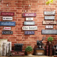 Винтажная роспись по дереву, подвесные креативные буквы, Настенный декор, ретро деревянные таблички для дома, свадебные украшения, реквизит, ремесло