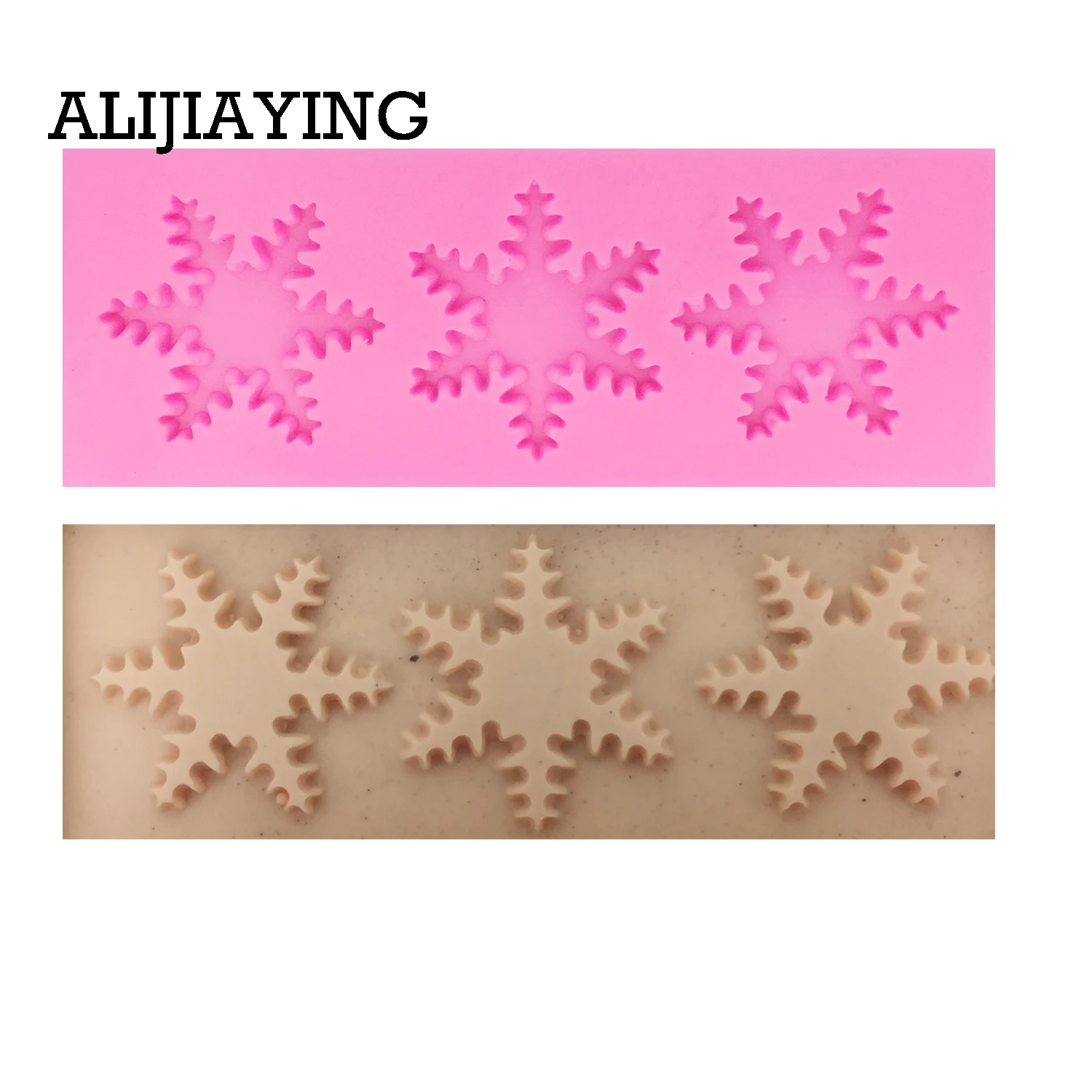 

M1382 DIY Cake Tools Christmas snowflake silicone mold dessert Decorating Cupcake Gumpaste fondant Polymer Clay Resin mould