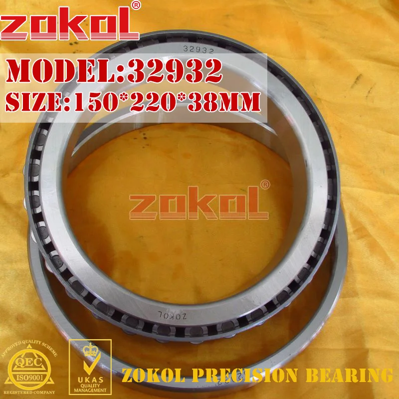 

Подшипник zokol 32932 2007932E конический роликовый подшипник 150*220*38 мм